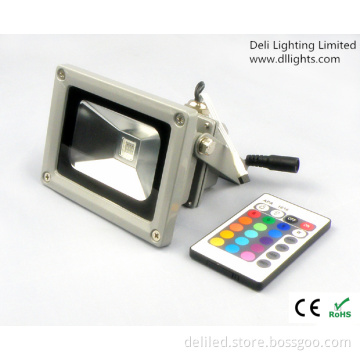 10W RGB LED Flood Light with Remote Control